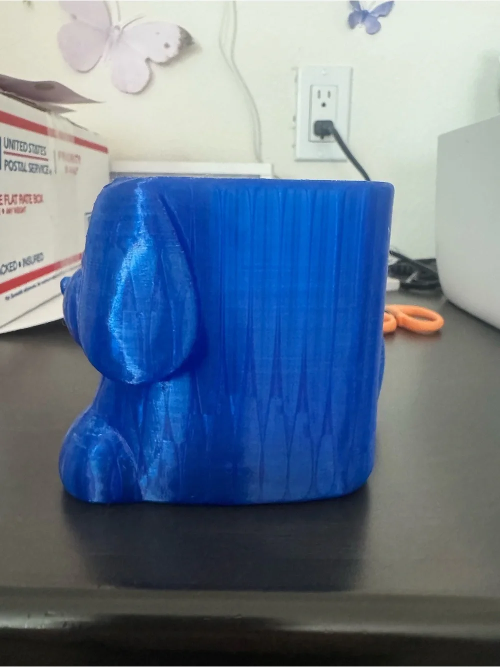 Blue Dog Shaped Pet Accessory Holder